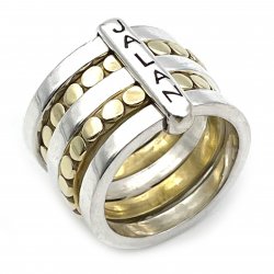 Silver & brass ring