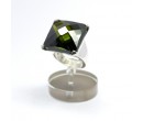 Bague argent & zirconium kaki