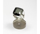 Bague argent & Zirconium noir