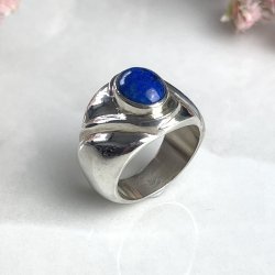 Silver and Lapis Lazuli Ring - ARCHIVES COLLECTION