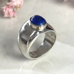 Silver and Lapis Lazuli Ring - ARCHIVES COLLECTION
