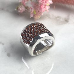 Silver and Red Garnets Ring - ARCHIVES COLLECTION