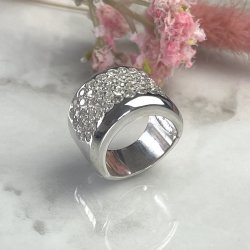 Silver and White Zirconia Ring - ARCHIVES COLLECTION