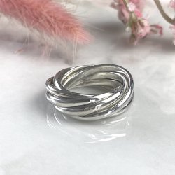 Silver ring 7 rings