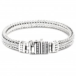 925 sterling silver bracelet with 8mm flat snake chain