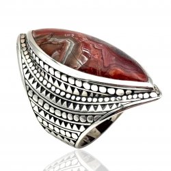 Bague Argent 925 avec Agate Laguna