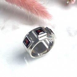 Bague Argent et Grenats - COLLECTION ARCHIVES