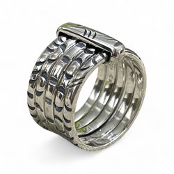 Bague Semainier Argent 5 anneaux