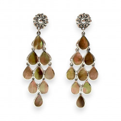 Boucles d'oreilles Argent 925 et Nacre dorée