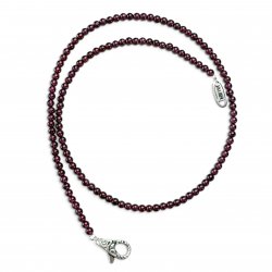 Collier Argent 925 et perles de grenat 45cm