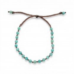 Faceted amazonite beads bracelet