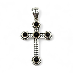 Pendentif Argent 925, Laiton et Onyx