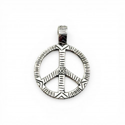 Pendentif Argent 925 Peace & Love