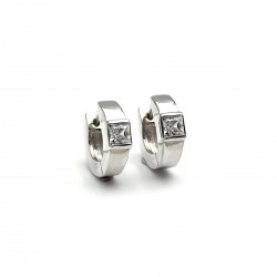 Silver and cubic zirconia earrings