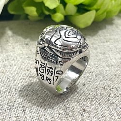 Silver beetle ring