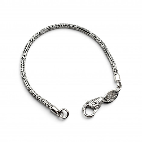 925 sterling silver bracelet with 2.5mm round snake chain