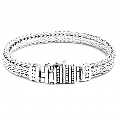 925 sterling silver bracelet with 8mm flat snake chain