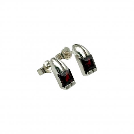 Boucles d'oreilles Argent et Grenat