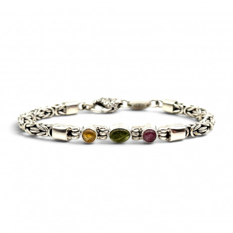 Bracelet argent 925 et tourmalines