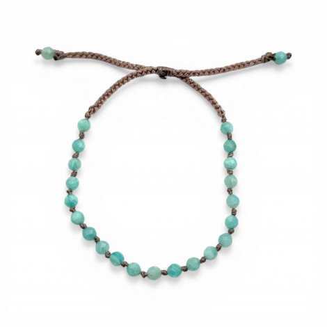 Faceted amazonite beads bracelet