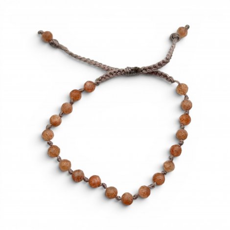 Faceted sand stone beads bracelet