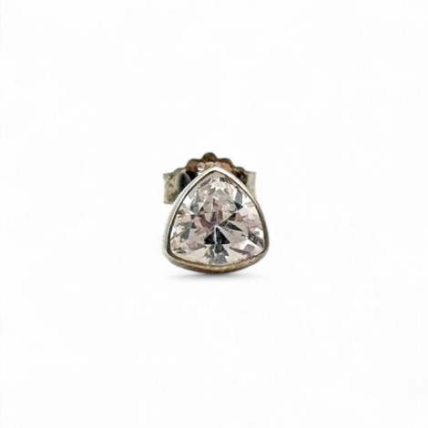 Mono-boucle argent et zirconium