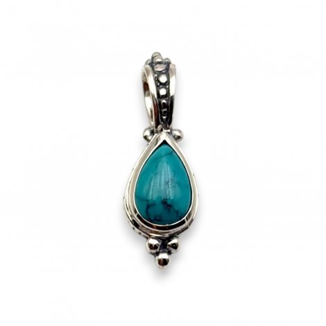 Pendentif argent & turquoise