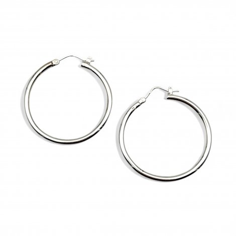 Silver hoop earrings