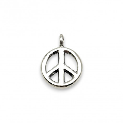 Sterling silver Peace & Love pendant
