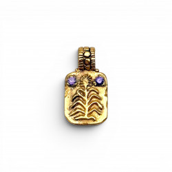 18k Gold-plated and amethyst Pendant