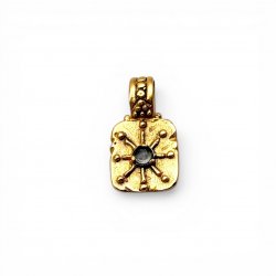 18k Gold-plated and semi-precious stone Pendant