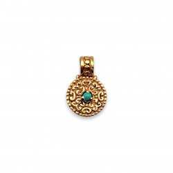 18k Gold-plated and semi-precious stone Pendant