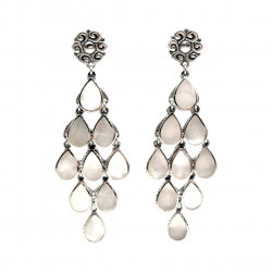 (2) Sterling silver earrings with white Mother of Pearl