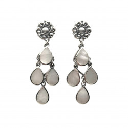 Boucles d'oreilles Argent 925 et Nacre blanche
