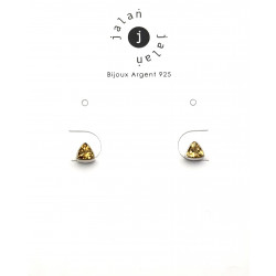 Boucles d'oreilles argent et citrine