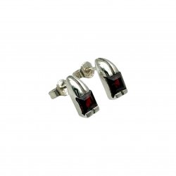 Boucles d'oreilles Argent et Grenat