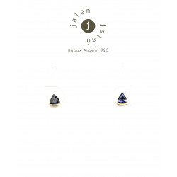Boucles d'oreilles argent et iolite