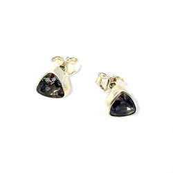 Boucles d'oreilles argent et iolite