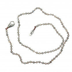 Collier Argent 925 et perles de labradorite facettées 45cm