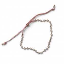 Faceted pink quartz beads bracelet