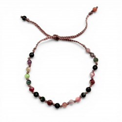 Faceted tourmalines beads bracelet