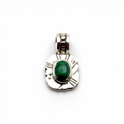 Pendentif Argent 925 et Malachite