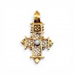 Pendentif Plaqué or 18k et pierre semi-précieuse