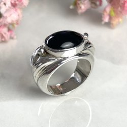 Silver and Onyx Ring - ARCHIVES COLLECTION