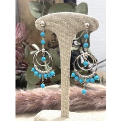 Silver and Turquoises Earrings