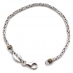 Silver & brass bracelet