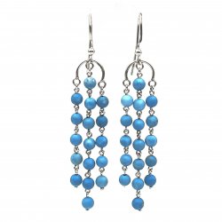 Boucles d'Oreilles Argent et Turquoises