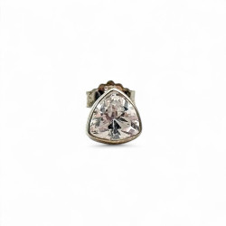 Mono-boucle argent et zirconium