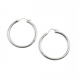 Silver hoop earrings