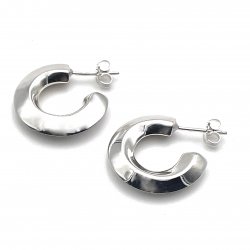 Silver hoops 22mm